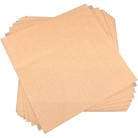 16x16 Inch Natural Unbleached Baking Parchment Paper Squares 100 Sheets (Brown) Cover