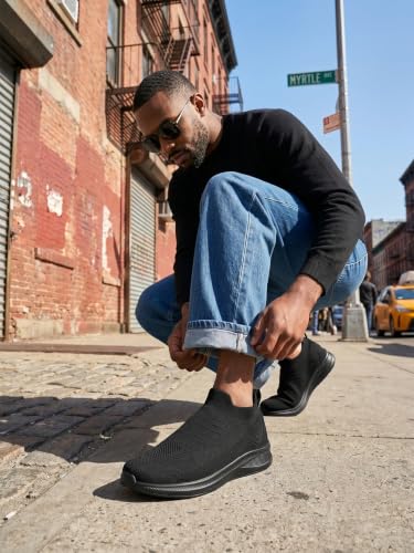 Image of OFF LIMITS Royce Plus Size Men's Slip-On Shoes | Extra-Wide Toe Box, Breathable Fabric for Extended Wear & Stability