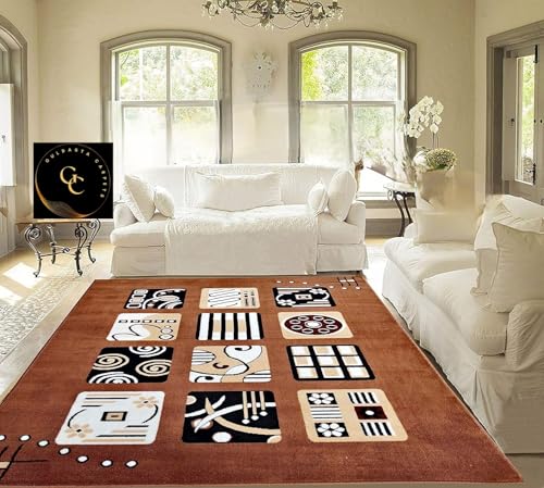 Image of Extra Large Area Rug 8x11 Feet [240x330cm] - Premium BCF Anti-Slip - Super Soft Floral Living Room Carpet