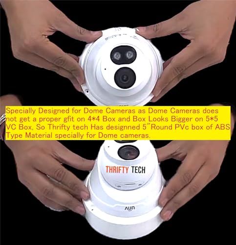 Image of ABS Plastic CCTV Camera Fitting Mounting Box - 5 inch Round, 32 Pack, Waterproof