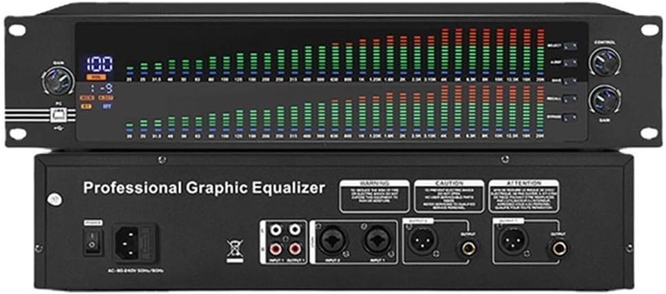 EQ-323 Dual 31-band Digital Equalizer With LCD Display And USB Computer Software Control, With Computer Interface, For Stage Performances, Radio Stations, Home Theater HIFI Sound Systems