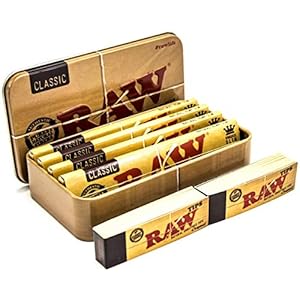 RAW 18772 1 x Tin Box 2 x Regular Filter Tips 4 x Classic King Size Paper, papier