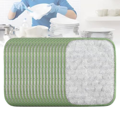 BDCPMT Trapos de Alambre Multiusos for Lavar Platos, paños de Alambre antirayaduras de Doble Cara, paño de Alambre Reutilizable for Cocina, fregaderos, ollas y sartenes.(20pcs)