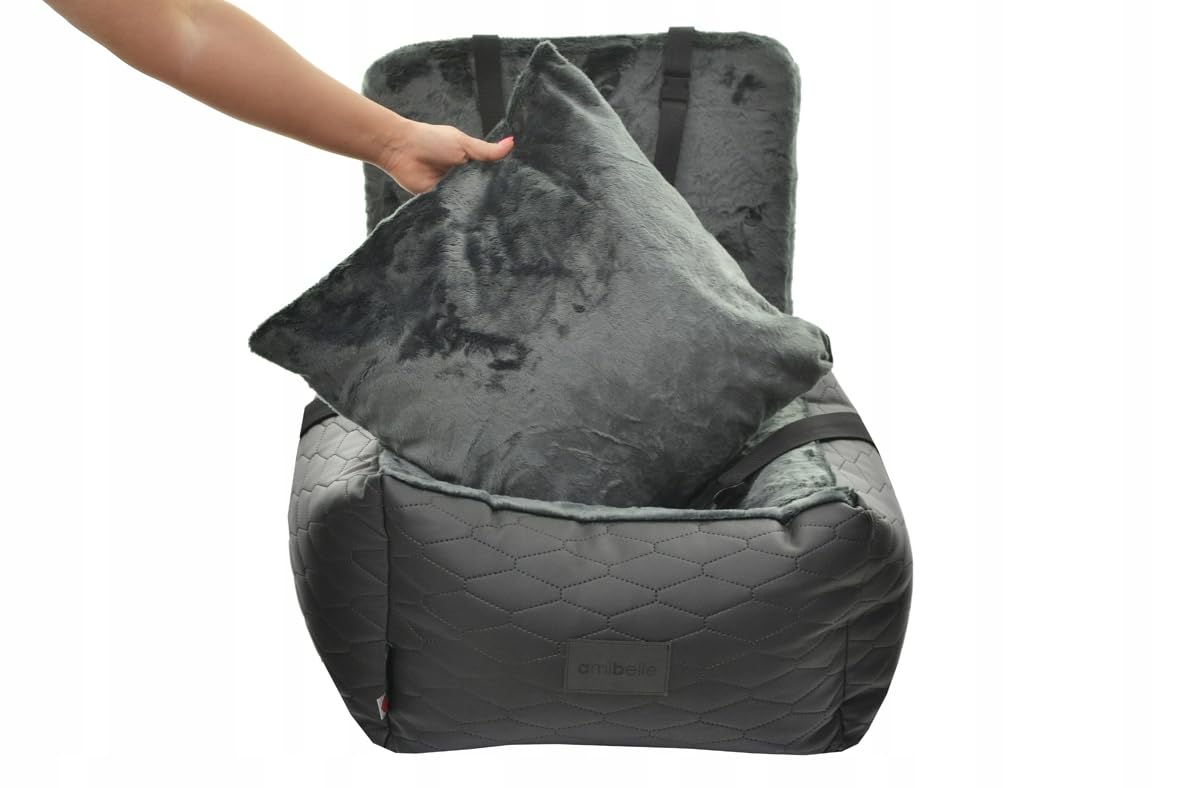 Hunde Autositz 50x50 cm Schwarz - 2in1 Sitz für Hund und Katze
