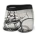 Calzoncillos tipo bóxer para hombre, ropa interior cómoda, clásica, elástica, para deporte, Fantasy Kraken Ocean Monster Destroy Ship Black, L
