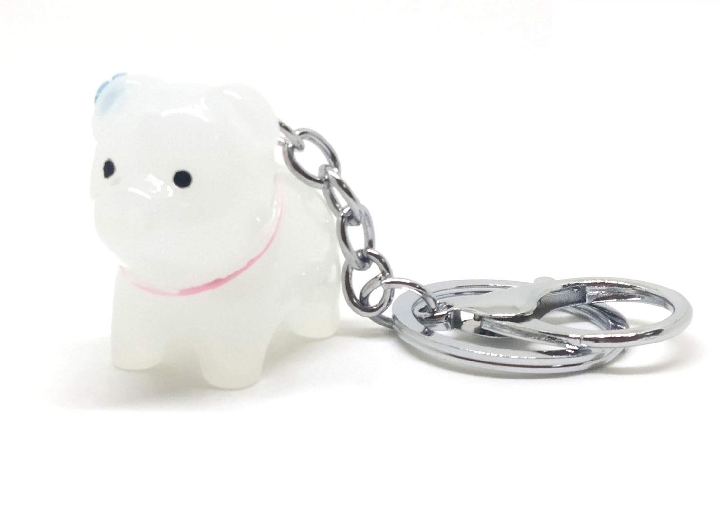 Trunkin Cute Classy Dog Doggy Pet with Collar White Keyring Keychain (B082M823LK) Amazon Price History, Amazon Price Tracker