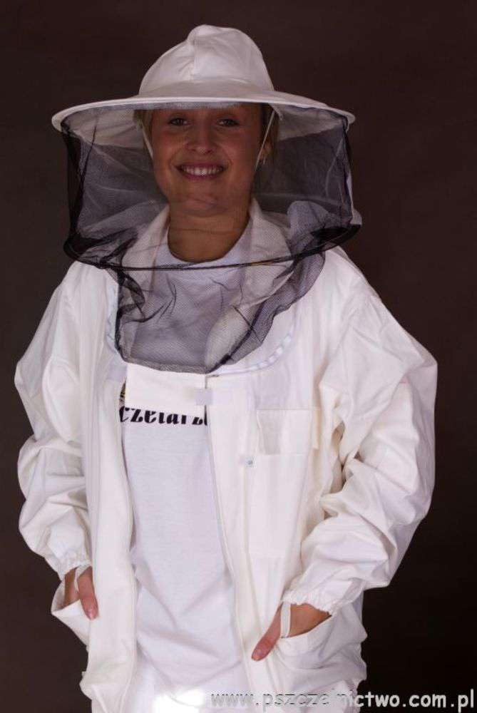Imkerjacke – Imkeranzug mit Reißverschluss – mit Atemnetz – atmungsaktiv – Imkerei – Bienen – Insekten – Schutzkleidung mit Hut – Schutzkleidung für Imker – Größe 5XL