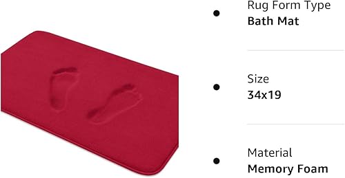 Miniatura 8 de MAYSHINE - Alfombra de baño de espuma viscoelástica, antideslizante, absorbente, de secado rápido, lujosa y suave