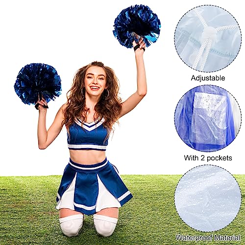 Xtinmee 3 Pcs Clear Rain Jacket for Cheerleading Lightweight Raincoat Cheer Reusable Waterproof Adult Ponchos for Women with Hood Outdoors Festivals3