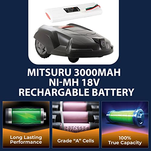 Mitsuru 3000mAh Ni-MH 18V Batteria per Husqvarna