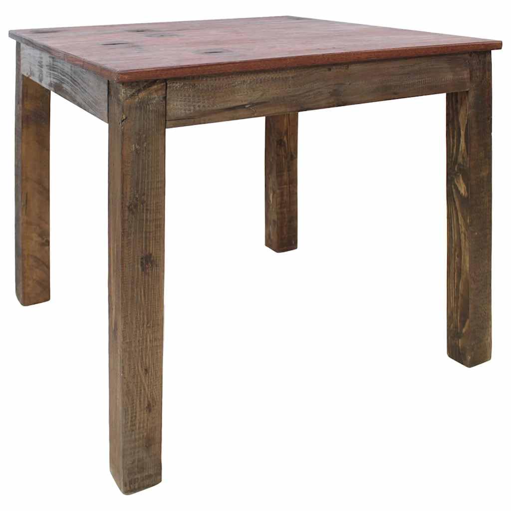 Stół do jadalni z litego drewna pochodzącego z recyklingu, 82 x 80 x 76 cm, ręcznie wykonany, rustykalny stół kuchenny do jadalni, wyjątkowy styl vintage