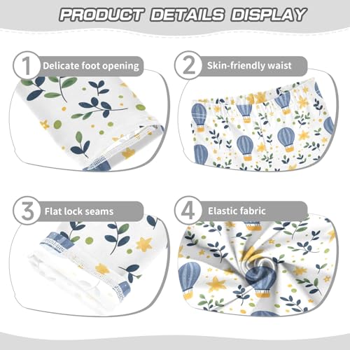 Hot Air Balloon Stars Prints Girls Leggings Soft Comfortable Athletic Leggings Dancing Pants for 4-10 Years3