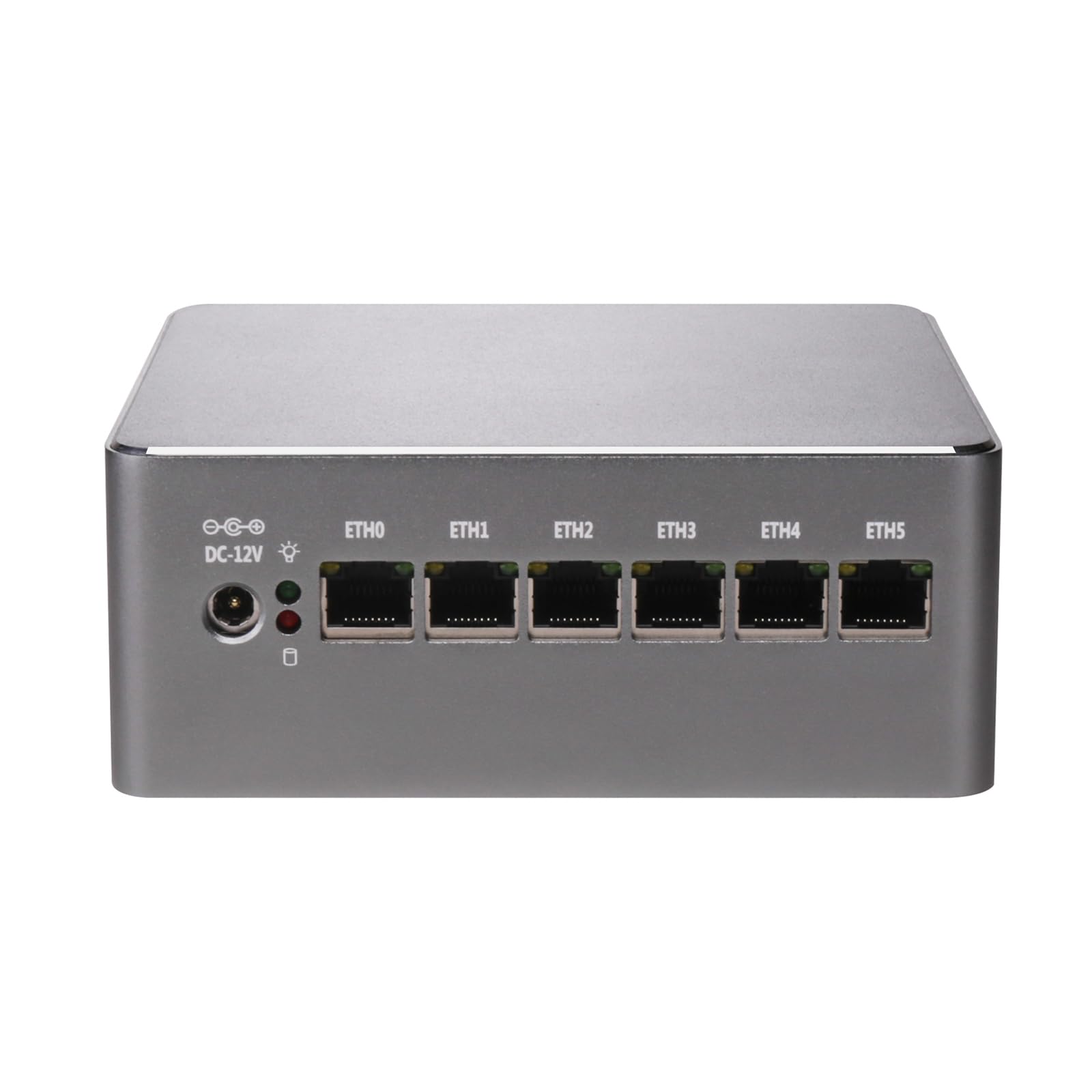 Micro Firewall Appliance, Mini PC, PFSense, OPNsense, VPN, Router PC, I7 1260P, RS54, HDMI, DP, 6 x 2.5GbE LAN, FAN, 2 x SODIMM DDR5 Slot, 16G RAM, 128G SSD