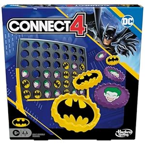 Connect 4 Batman Game | Batman-Themed 4 in a Row Game | Ages 6 and Up| for 2 Players | Strategy Board Games for Kids and Families (Amazon Exclusive)