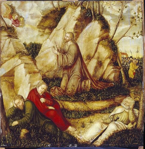 Tableau Agonie au Jardin des Oliviers Cranach Posters Art Mural Vintage Décoration Chambre 60x90