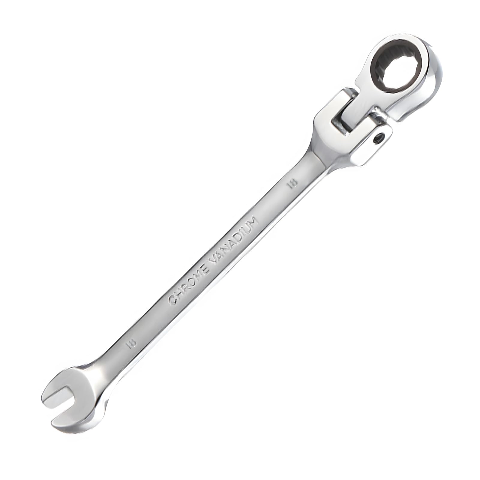 Foyscr Combination Ratchet Spanner, CRV Forged 18mm Wrench, Industrial Dual Purpose Design, Anti Slip Anti Bend Hand Tool