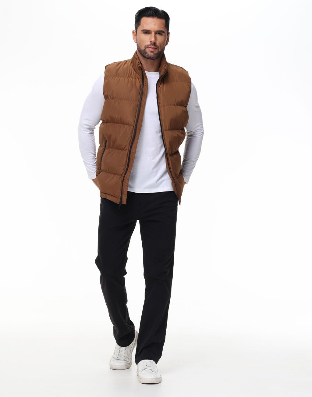 Men'S Winter Lightweight Puffer Vest Sleeveless Jacket Casual Puffy Vests - Image 8