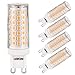 LEDGLE Bombillas LED G9 de 8W, 88 LEDs Blanco Cálido 3000k 700lm,Equivalentes a Lámpara Halógeno de 80W, Pack de 5