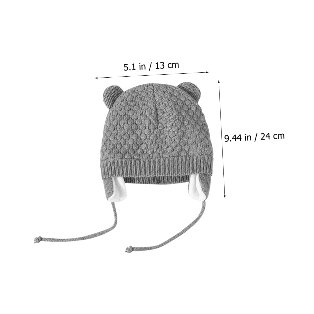 5 Ensembles Bonnet Pour Enfants De Neige Pour Enfants D'hiver Chapeau Enfant Capuchons Jugulaires Chapeaux Pour Tout-petits Garçons Hommes Laine Acrylique Grey