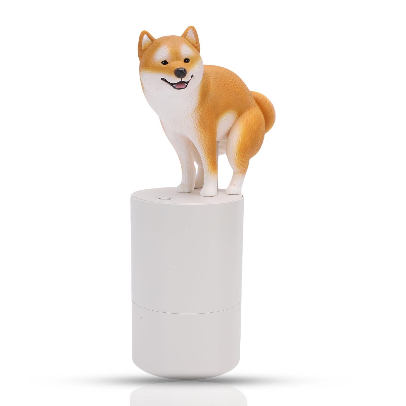 27x9cm Dispenser automatici di sapone schiuma a forma di cane, simpatici dispenser sapone schiuma senza contatto per piatti e detersivo flaconi per detersivo liquido per il bagno (Gialla)