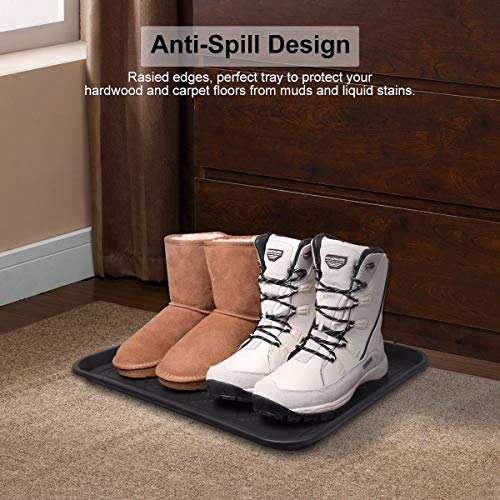Home-Man Multi-Purpose Boot Tray Mat,Boot Tray For Entryway, Pet Bowl Tray,Dog Bowl Mat,Waterproof Trays For Indoor And Outdoor Floor Protection,20“X 15"/2 Pack #TOP2
