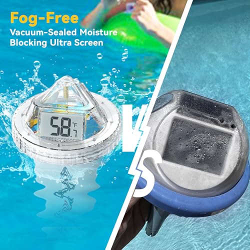Image of BaldrTherm Digital Floating Pool Thermometer, Anti-Fog Design with 360 Visibility, IPX7 Waterproof Water Temp Monitor for Swimming Pools, Hot Tubs, Ice Baths, Spas, Aquariums & Ponds