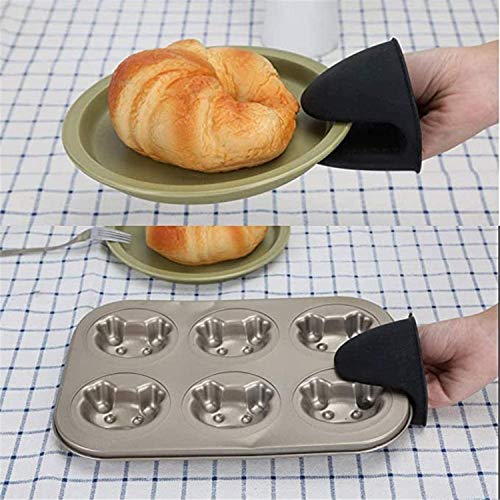 Image of Bagonias Silicone Oven Mitts and Holder for hot Utensils and Pot Holder, Heat Resistant Pinch Grip Mitten for Kitchen and Barbecue Mitts (1 Set - Random Color)