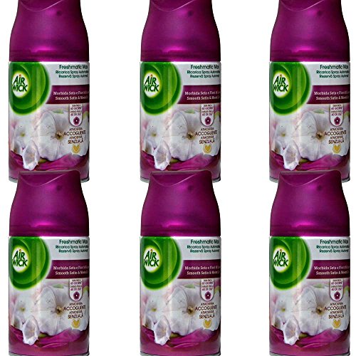 6x Air Wick Smooth Satin & Moon Lily navulling voor Freshmatic Max Refill - 250 ml