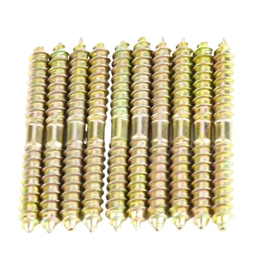 Tornillos de madera de doble cabeza (10 unidades, 6 x 60 mm), tornillos autorroscantes de hierro galvanizado, tornillos de espiga puntiagudos, conectores for muebles.