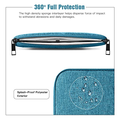 TiMOVO 9-11" Tablet Sleeve Bag for iPad 11-inch A16 2025, iPad 10.9"/10.2", Peacock Blue, 9-11 Inch - Image 3