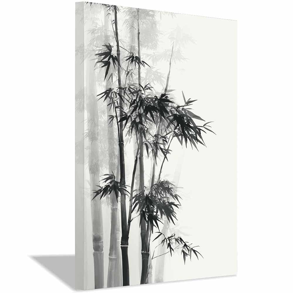 Natur Landschaft Leinwand Kunst Pflanzen Wandkunst, Bilder, skandinavische für Wohnzimmer, Heimwanddekoration(Grau 15)-40x60cm Gerahmt