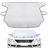 Frontscheibenabdeckung Winter, 153 * 125CM Windschutzscheibenabdeckung Auto Abdeckplane Winter Scheibenabdeckung Auto Winter Groß Die Gegen Schnee, EIS, Frost, Staub, Sonne