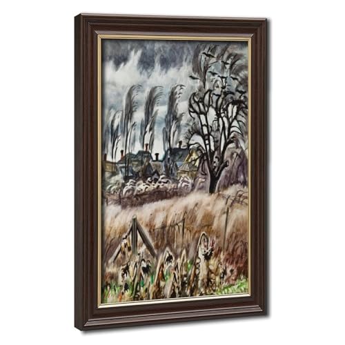 Impression sur toile Le Vent au Crépuscule Burchfield cadre 20x30 cm