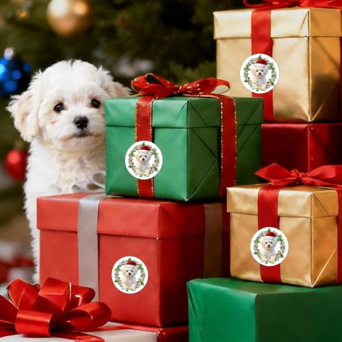 Image of Personalized Christmas Stickers with Pet Photo