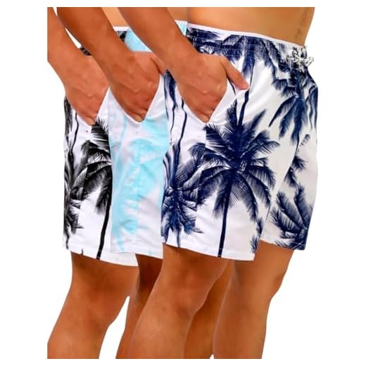 KIT c/3 Shorts Bermuda Tactel Praia Mauricinho Masculina COQUEIRO 2 703 (BR, Alfa, M, Regular, Regular, Sortido)