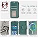 VANAVAGY Compatible for iPhone 17 Wallet Case for Magsafe Wireless Charging, PU Leather Flip Folio Shockproof Phone Cover with Wrist Strap RFID Blocking Card Holder [Screen Protector],Forest Green