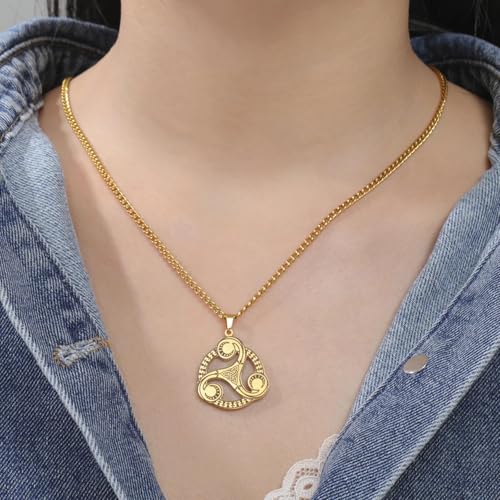 Collier trisquelette de géométrie sacrée celte d'exception