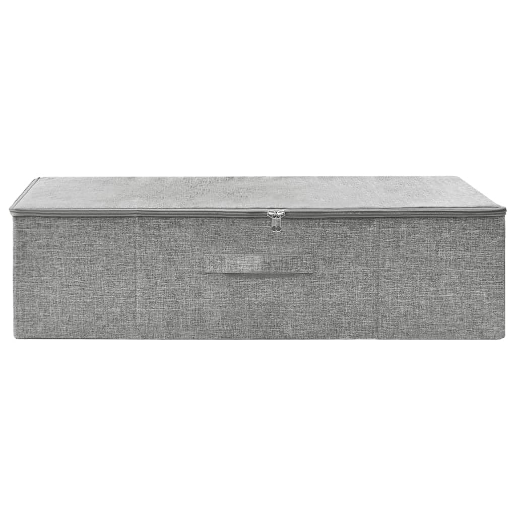 Faltbare Aufbewahrungsbox aus Stoff Grau 70x40x18 cm, mit Griff, platzsparend zusammenklappbar für Ordner Spielzeug Kleidung, Organizer Korb für Küche Bad Büro