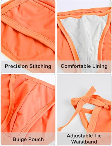 Men's String Tie Side Briefs Adjustable Bulge Pouch Bikini Briefs Underwear4