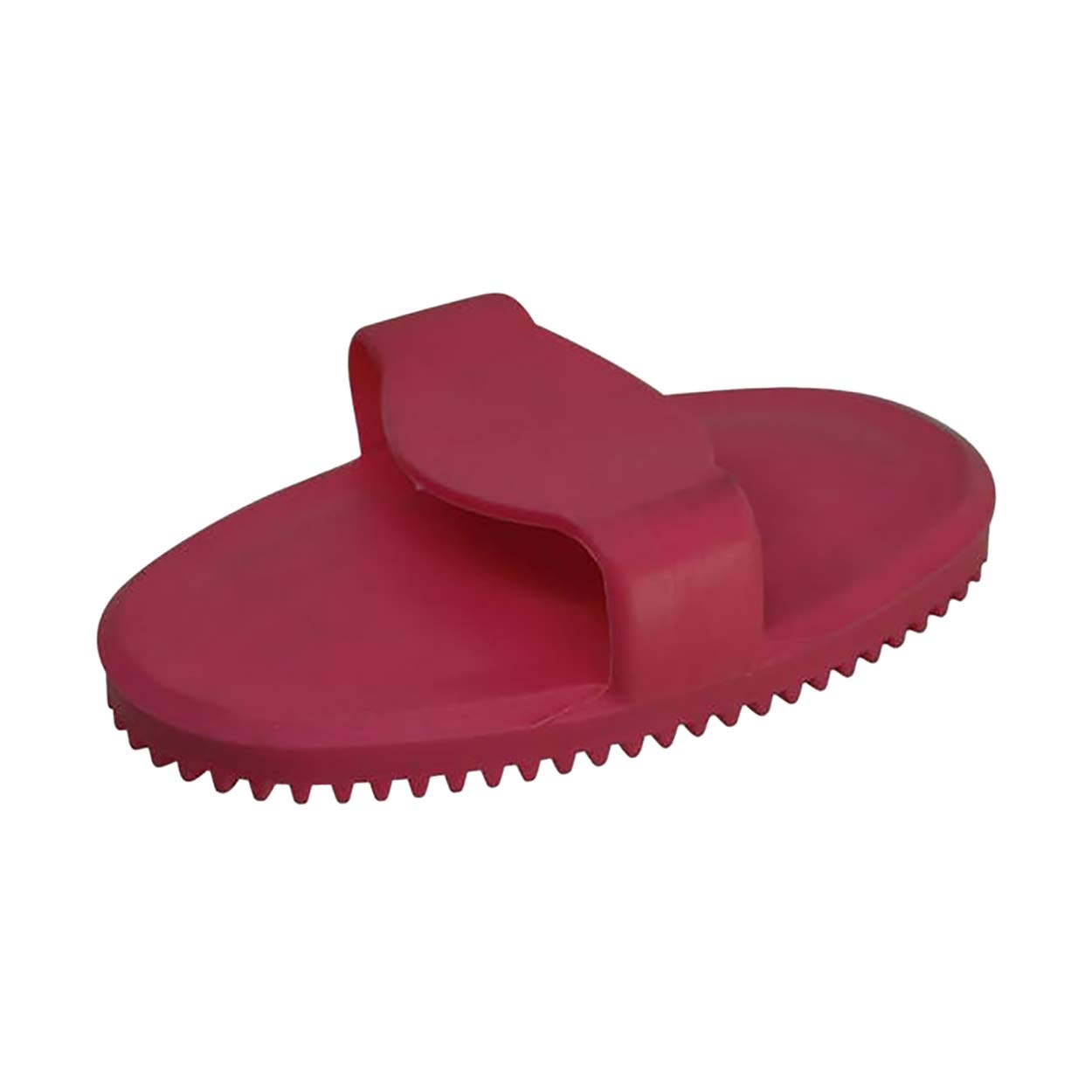 LINCOLN Rubber Curry Comb Small Cerise Pink