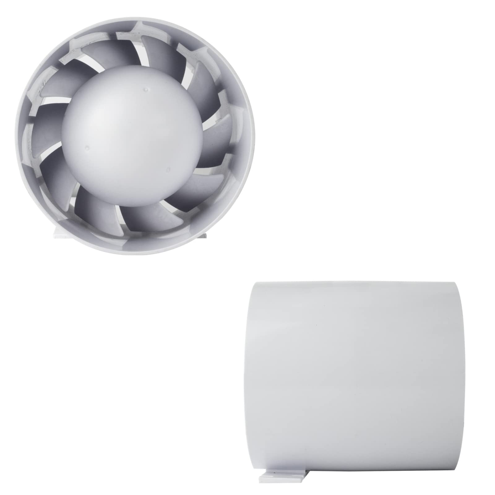 MKK Ventilateur D'extraction Silencieux – Diamètre 100 Mm, 15W, 105 M³/h, IPX4 – Pour Salle De Bain, WC, Cave