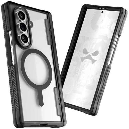 Image of Ghostek Covert Clear Fold 7 Case with Built-in Kickstand, MagSafe and Full Hinge Protection Designed for 2025 Samsung Galaxy Z Fold7 (8 inch) (Smoke Matte)