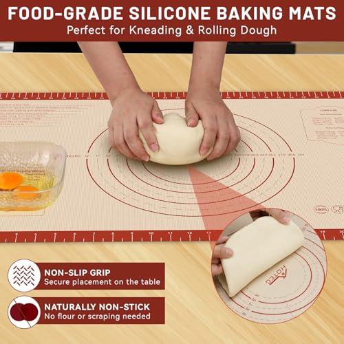 26" x 16" HOTEC Silicone Baking Mat w/ Measurements - image 4