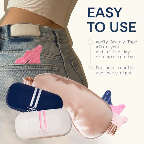 the skinny confidential beauty tape for sleeping - beauty tape for snoring promotes sculpted jawline brighter eyes amp energy - lip plumping sleep beauty tape supports stronger chin profile 30 count