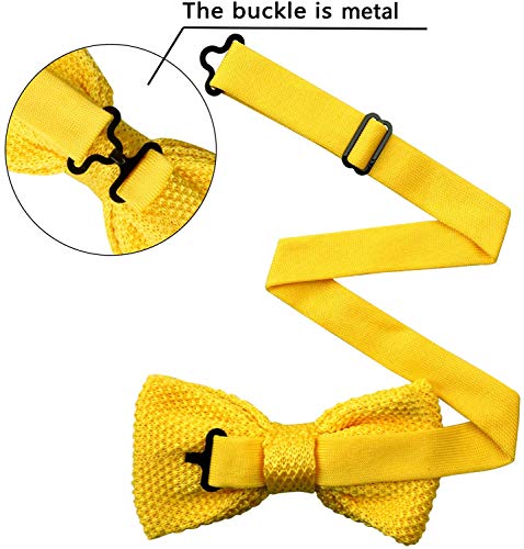 Canjoyn Men'S Solid Color Knitted Bow Tie Knitting Casual Tuxedo Bowties thumb #4