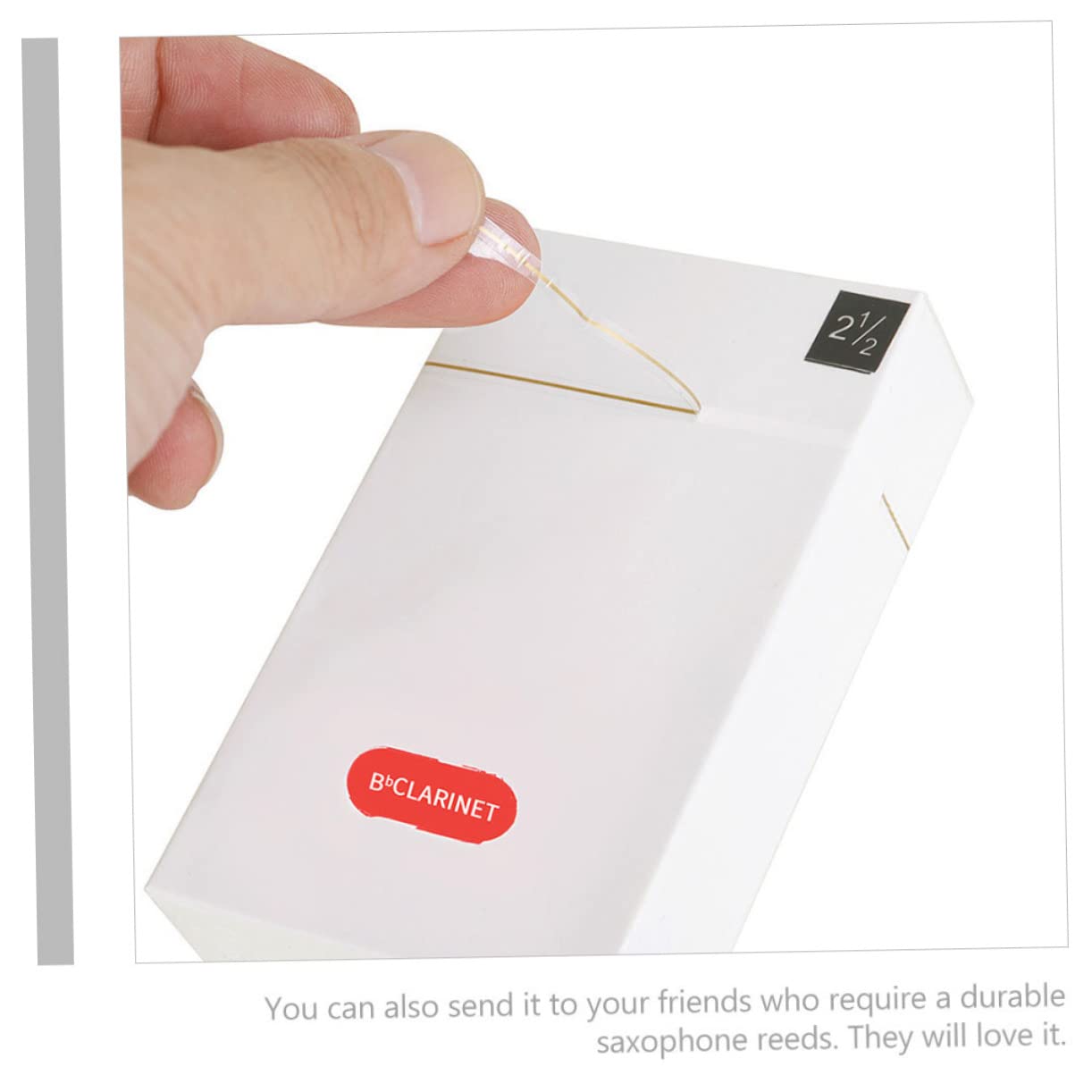 ibasenice 10pcs Bb Clarinet Reeds 25 for Professional Use Practical Accessories with Individual Protection Case for Clarinet and Bass Clarinet Playing