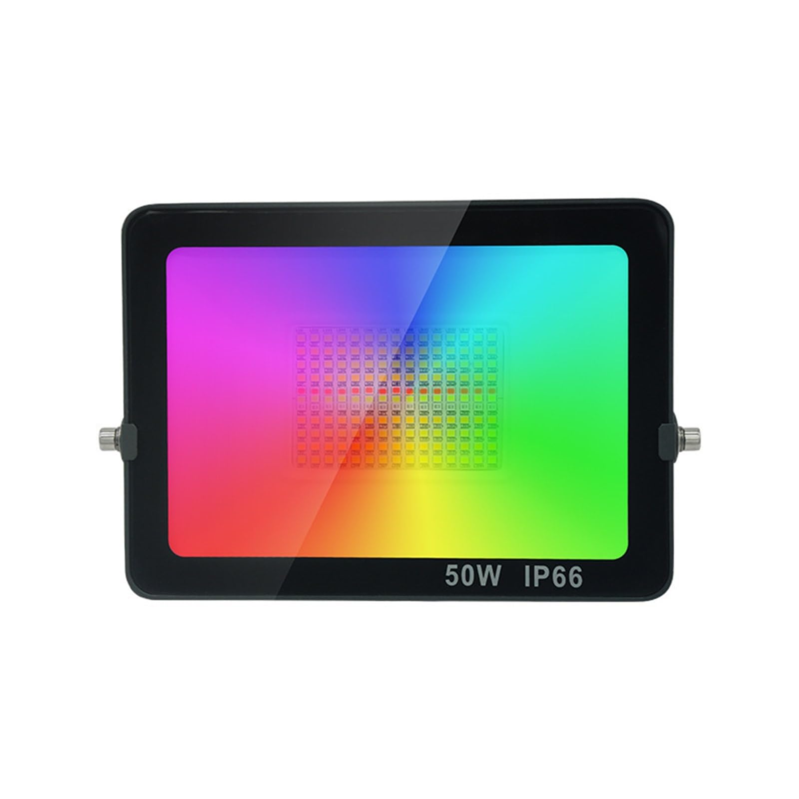 Faretto a LED 2 pezzi LED Flood Light Smart WIFI + Bluetooth RGBCW APP Floodlight Atmosfera da giardino colorata per giardino, cortile, garage, strade(50W)