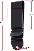 Vista 6 de Clips Universales de Cinturón de Metal - (Se Ajusta a Cinturones de 1.75 Pulgadas) – (Acabado Pulido o Negro) – Soportes de Clip de Reemplazo