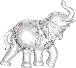Ideen mit Herz | Kristall-Elefant | Deko-Figur | Sammlerfigur | facettiert | klar | 7 cm x 6,6 cm x 2,7 cm
