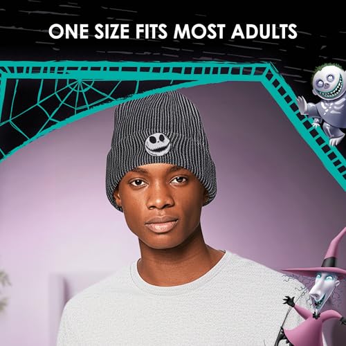 Image of Disney Nightmare Before Christmas Jack Skellington Cuffed Beanie Hat